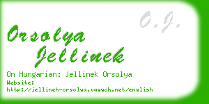 orsolya jellinek business card